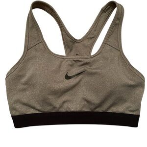Nike Women's Sports Bra - Olive and Black